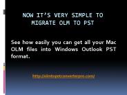 Migrate OLM Contacts into PST Format