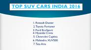 Find Top SUV Cars India 2016