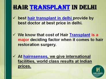 Hair Transplant in Delhi - Repair Hair Transplants