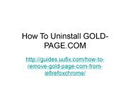 How to uninstall gold page.com