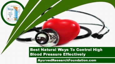 Best Natural Ways To Control High Blood Pressure Effectively
