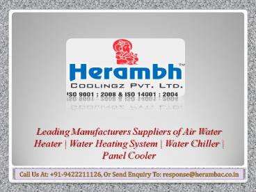 Water chiller Manufacturers