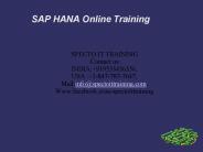 sap hana developement online training in usa