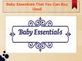 Baby Essentials That You Can Buy Used