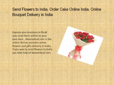 Online Flowers to india