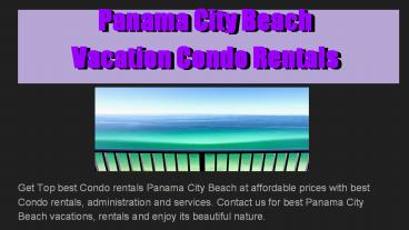 Panama City Beach Vacation Condo Rentals Best In 2016 USA