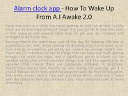 alarm clock app