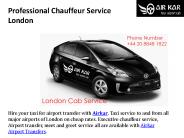 Professional Chauffeur Service London