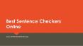 Best Sentence Checkers Online PowerPoint PPT Presentation