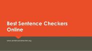 Best Sentence Checkers Online