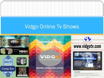 Vidgo Online Tv Shows