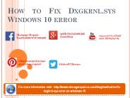 How to Fix Dxgkrnl.sys Windows 10 error
