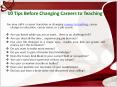 10 Tips Before Changing Careers to Teaching (1) PowerPoint PPT Presentation