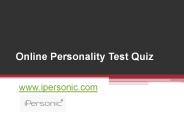 Best Personality Test Quiz - www.ipersonic.com