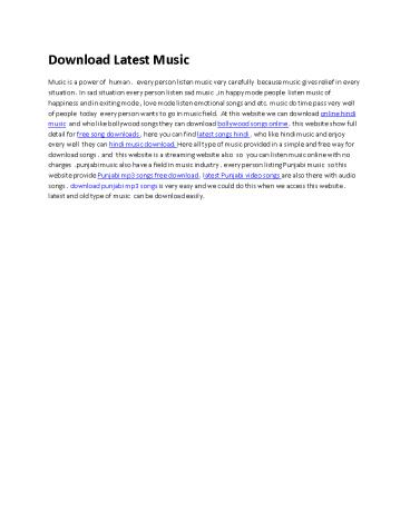 download latest music