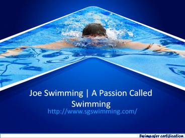 Get Best Swimming lessons Singapore