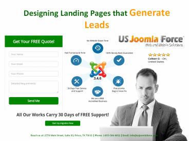 Design Landing Page that Generates Leads