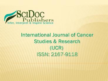 IJCR Advances in Brain Cancer Research
