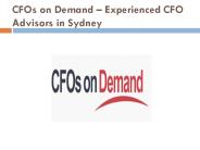 CFOs on Demand – Experienced CFO Advisors in Sydney