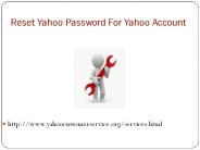 Now Reset Yahoo Password For Yahoo Accounts