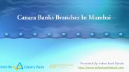 SWIFT code for canara bank branches in mumbai
