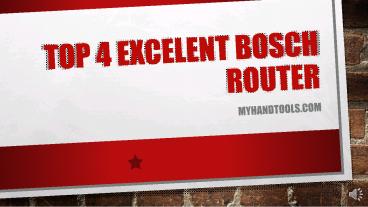 Best Bosch Router