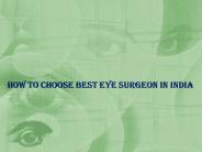 Get Eye Surgeon in india