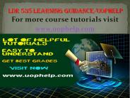LDR 535 LEARNING GUIDANCE UOPHELP