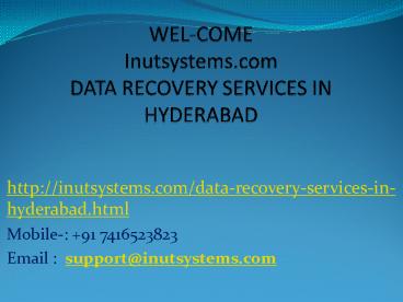 Data Recovery services in Hyderabad|Data recovery services