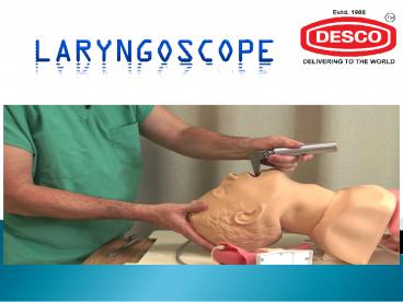 Medical laryngoscope