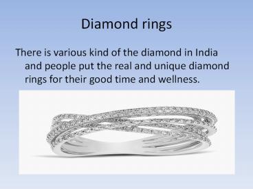 Blow your mind with diamond rings