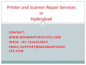 Printer repair services in Hyderabad.