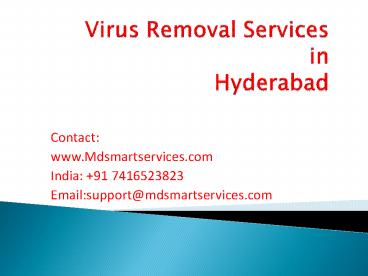 Computer virus removal services in Hyderabad at doorstep