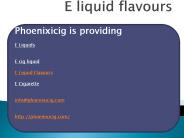 E liquid flavours