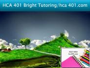 HCA 401 Bright Tutoring/hca 401.com