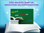 EED 435 EDU Spirit of innovation/eed435edudotcom