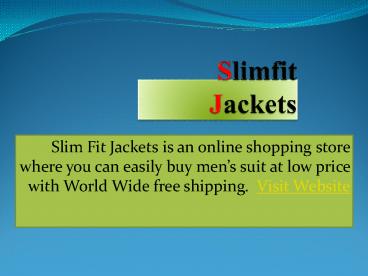Slimfit Jackets
