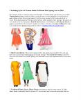 5 Trending Styles Of Women Kurtis To Flaunt This Spring Season 2016 PowerPoint PPT Presentation
