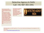 Detective Agency India, Professional Detective In Delhi