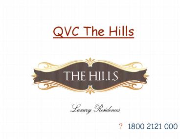 The Hills apartments in Nandi Hills Road Bangalore