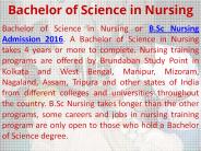 B.Sc Nursing Admission 2016