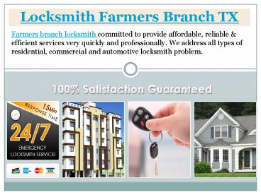 Locksmith Farmers Branch TX