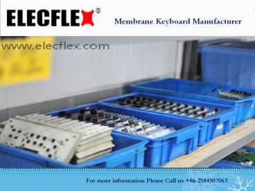 Membrane keyboard manufacturer