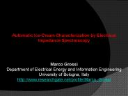 Automatic ice-cream characterization by electrical impedance spectroscopy