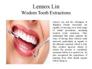 Lennox Lin Wisdom Tooth Extractions
