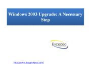 Windows 2003 Upgrade: A Necessary Step