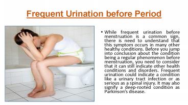 Frequent Urination before Period