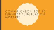 Comma Check - Top 10 Funniest Punctuation Mistakes