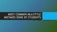 Most Common MLA Style Mistakes Done By Students