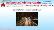Driving When the Sun Goes Down